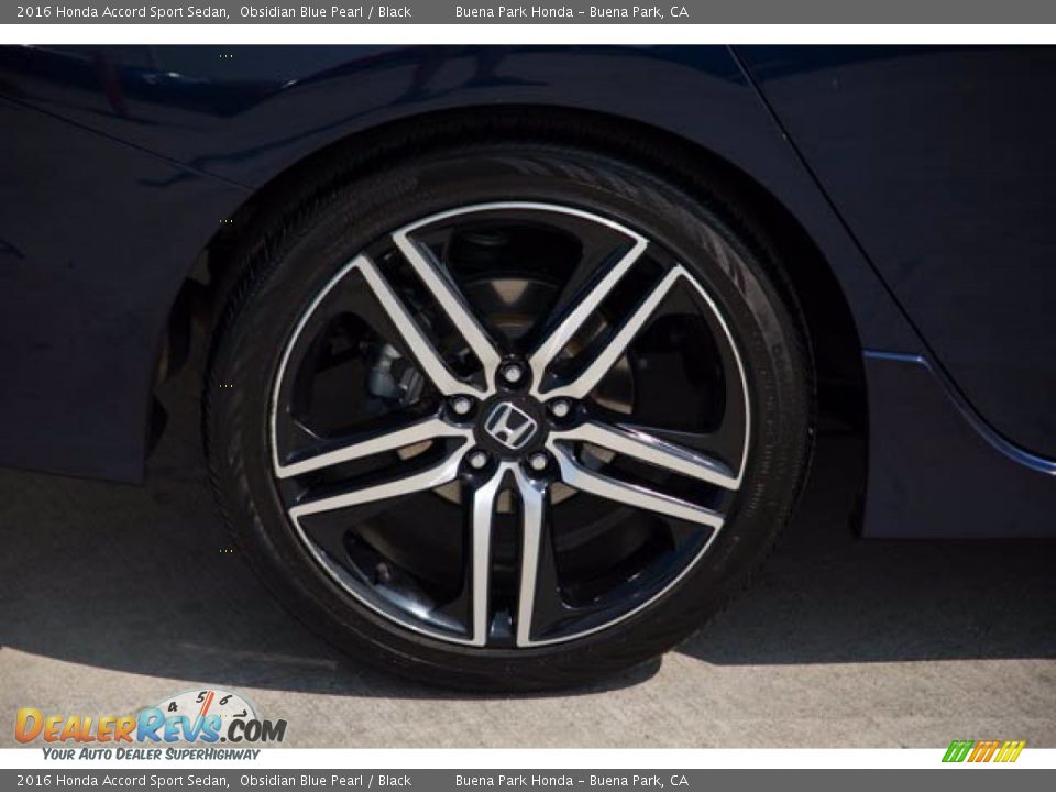 2016 Honda Accord Sport Sedan Obsidian Blue Pearl / Black Photo #31