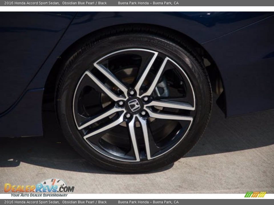 2016 Honda Accord Sport Sedan Obsidian Blue Pearl / Black Photo #33