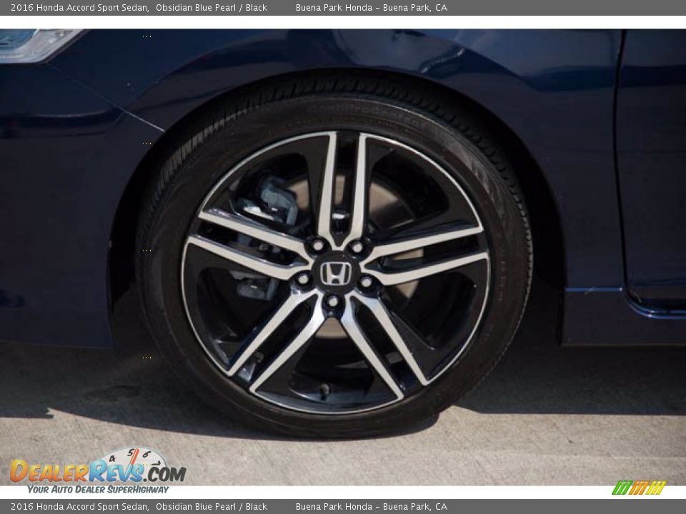 2016 Honda Accord Sport Sedan Obsidian Blue Pearl / Black Photo #34