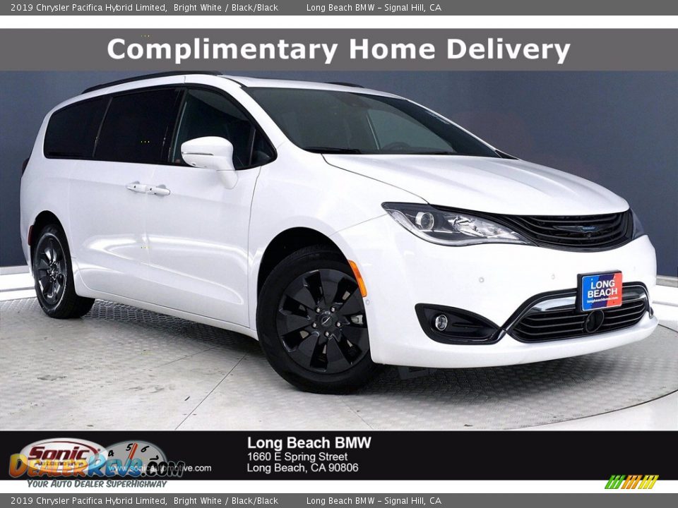 2019 Chrysler Pacifica Hybrid Limited Bright White / Black/Black Photo #1