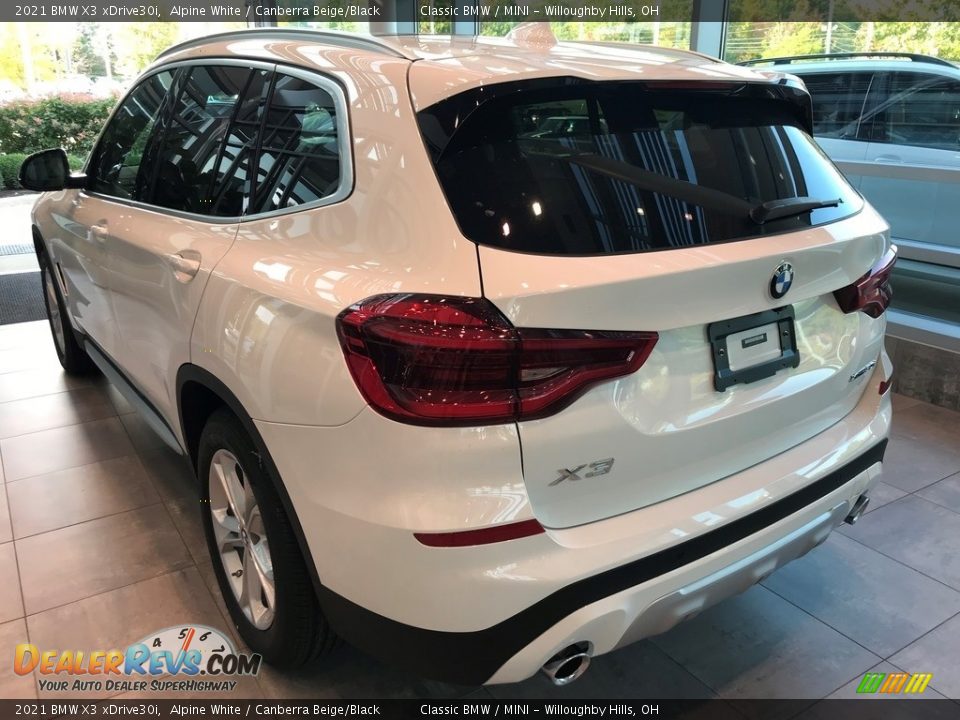 2021 BMW X3 xDrive30i Alpine White / Canberra Beige/Black Photo #2