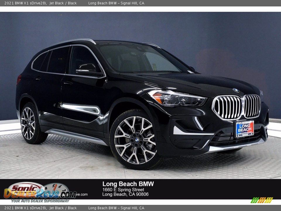 2021 BMW X1 sDrive28i Jet Black / Black Photo #1