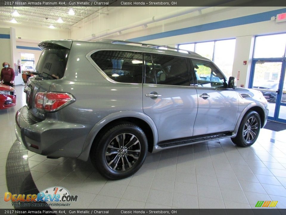 2017 Nissan Armada Platinum 4x4 Gun Metallic / Charcoal Photo #5