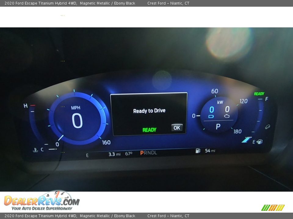 2020 Ford Escape Titanium Hybrid 4WD Magnetic Metallic / Ebony Black Photo #14