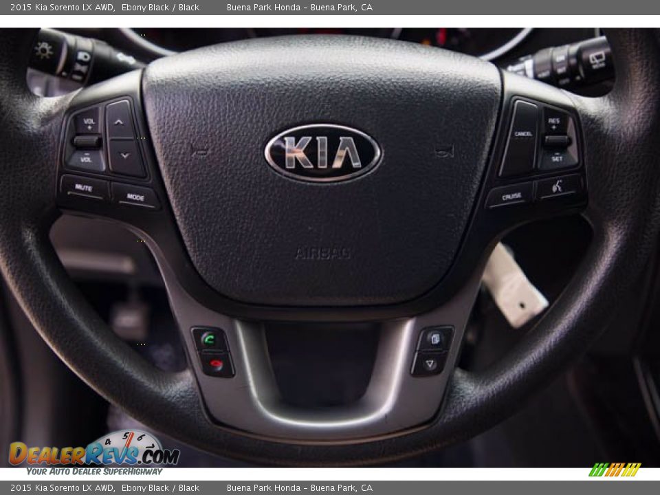 2015 Kia Sorento LX AWD Ebony Black / Black Photo #15