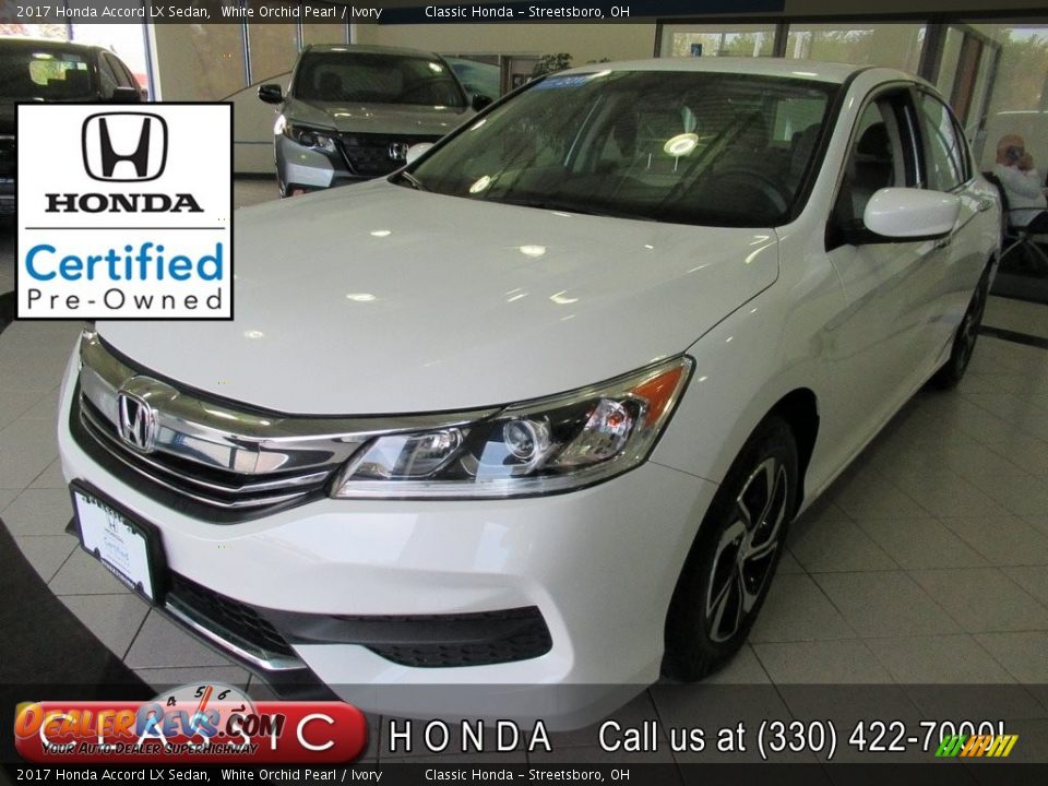 2017 Honda Accord LX Sedan White Orchid Pearl / Ivory Photo #1