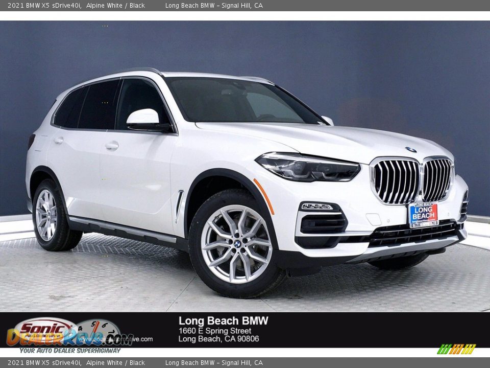 2021 BMW X5 sDrive40i Alpine White / Black Photo #1