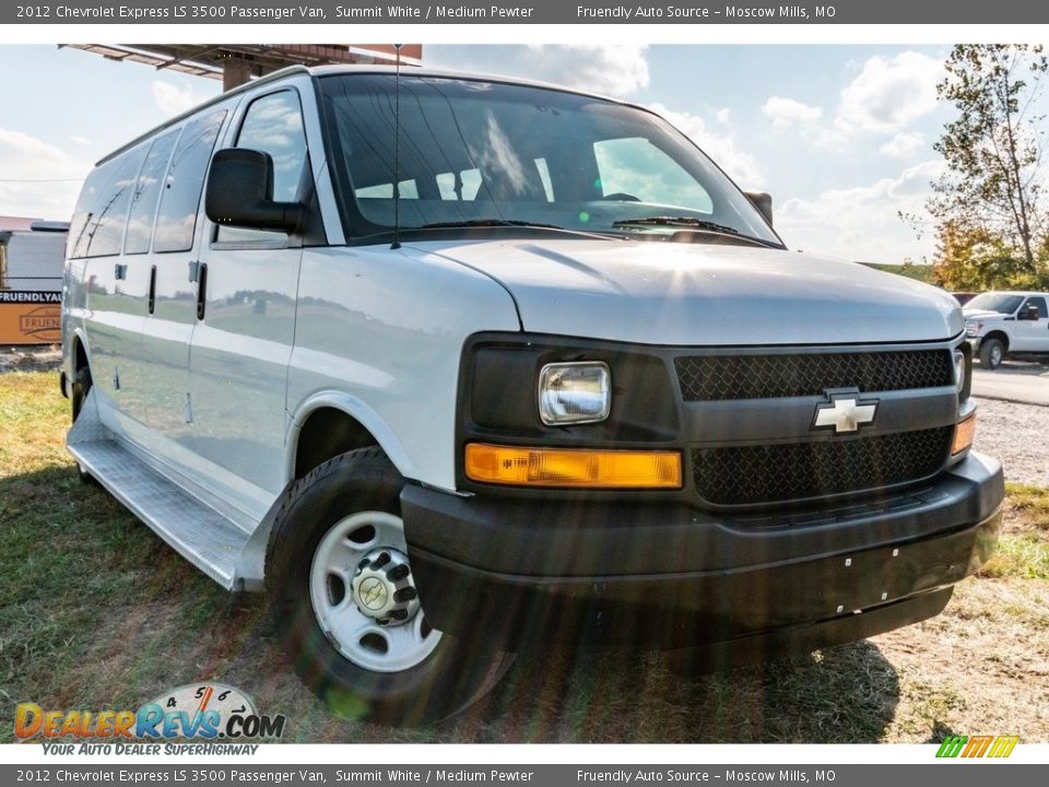 Front 3/4 View of 2012 Chevrolet Express LS 3500 Passenger Van Photo #1
