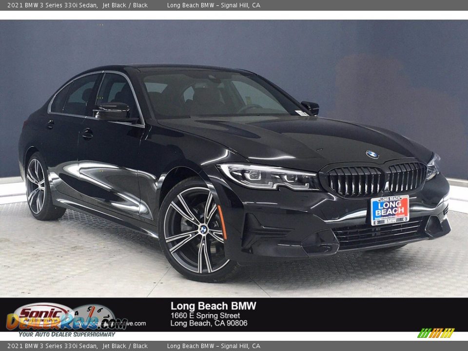 2021 BMW 3 Series 330i Sedan Jet Black / Black Photo #1