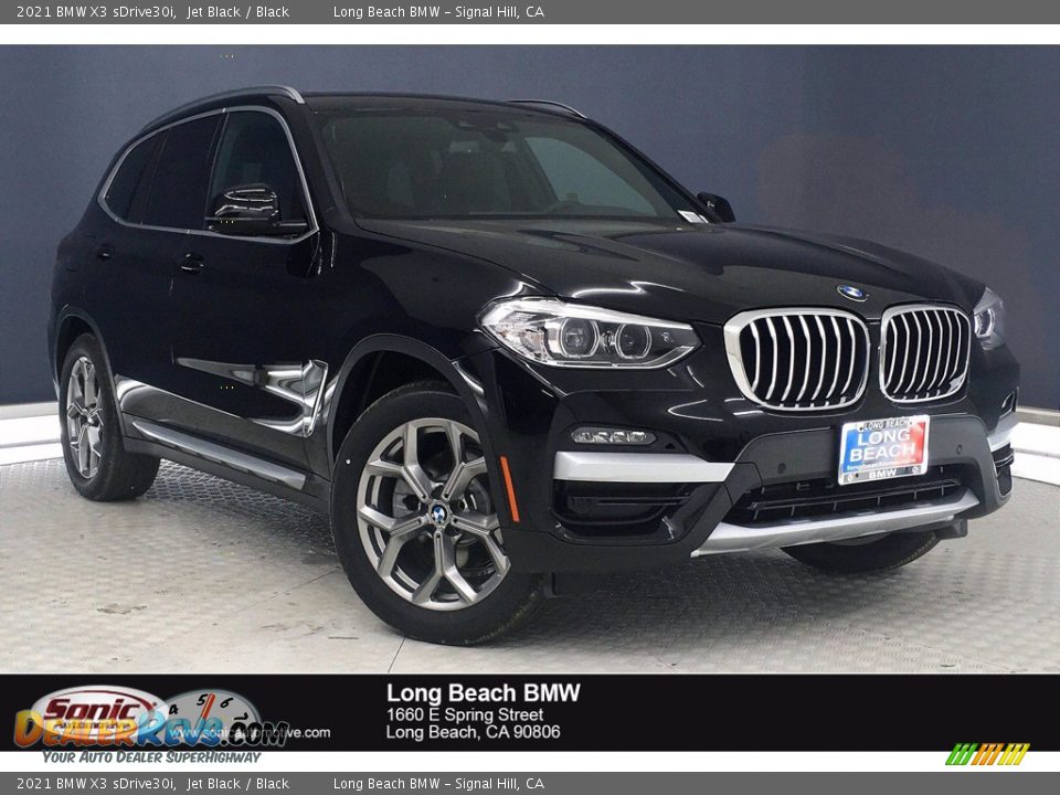 2021 BMW X3 sDrive30i Jet Black / Black Photo #1