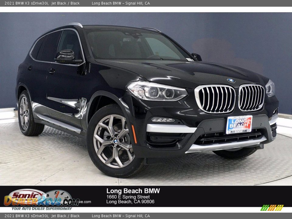 2021 BMW X3 sDrive30i Jet Black / Black Photo #1