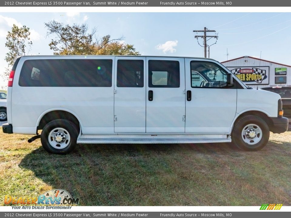 Summit White 2012 Chevrolet Express LS 3500 Passenger Van Photo #3