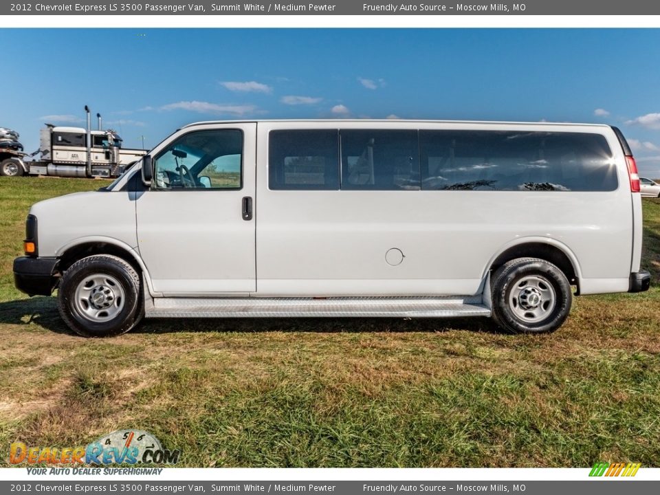 Summit White 2012 Chevrolet Express LS 3500 Passenger Van Photo #7