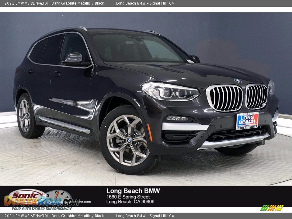 2021 BMW X3 sDrive30i Dark Graphite Metallic / Black Photo #1