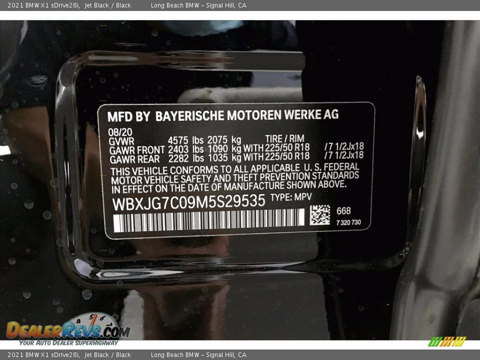 2021 BMW X1 sDrive28i Jet Black / Black Photo #18