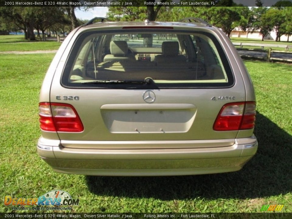 2001 Mercedes-Benz E 320 4Matic Wagon Desert Silver Metallic / Java Photo #7