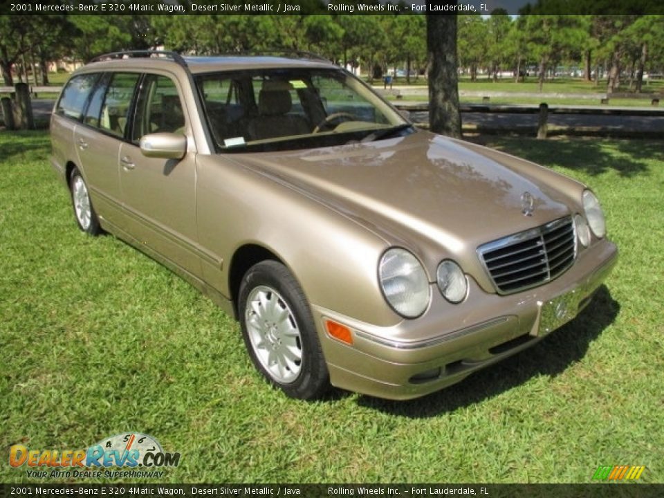 2001 Mercedes-Benz E 320 4Matic Wagon Desert Silver Metallic / Java Photo #13