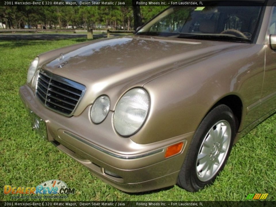 2001 Mercedes-Benz E 320 4Matic Wagon Desert Silver Metallic / Java Photo #17