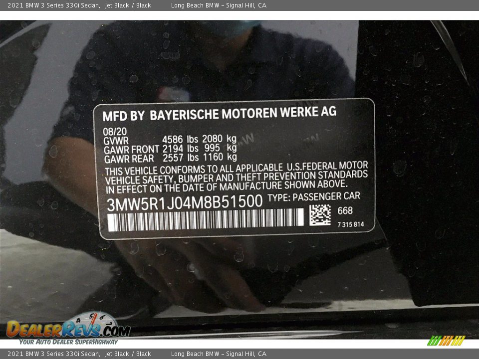2021 BMW 3 Series 330i Sedan Jet Black / Black Photo #18