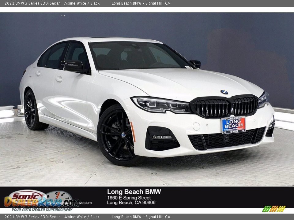 2021 BMW 3 Series 330i Sedan Alpine White / Black Photo #1
