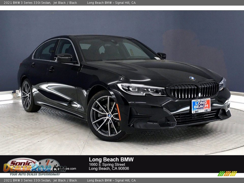 2021 BMW 3 Series 330i Sedan Jet Black / Black Photo #1