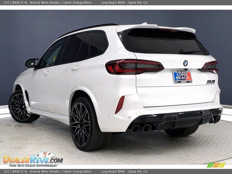 2021 BMW X5 M Mineral White Metallic / Sakhir Orange/Black Photo #3