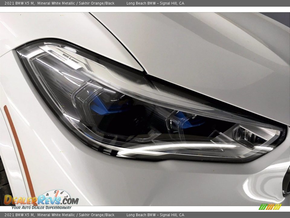 2021 BMW X5 M Mineral White Metallic / Sakhir Orange/Black Photo #14