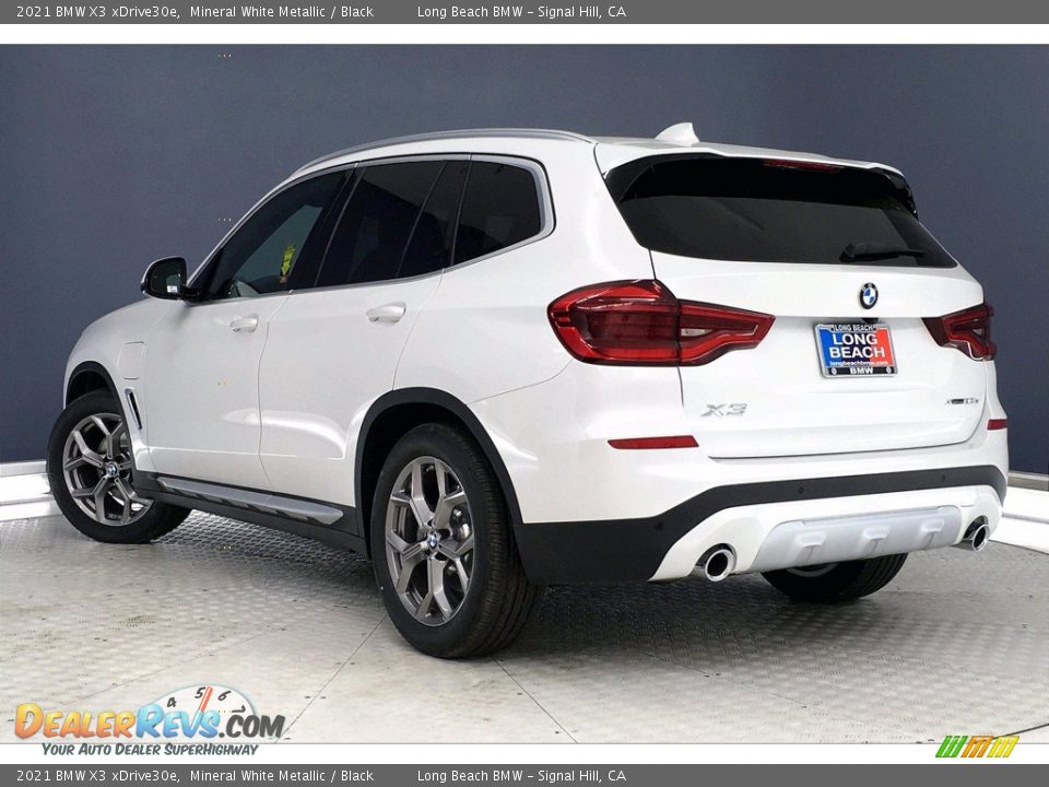 2021 BMW X3 xDrive30e Mineral White Metallic / Black Photo #3