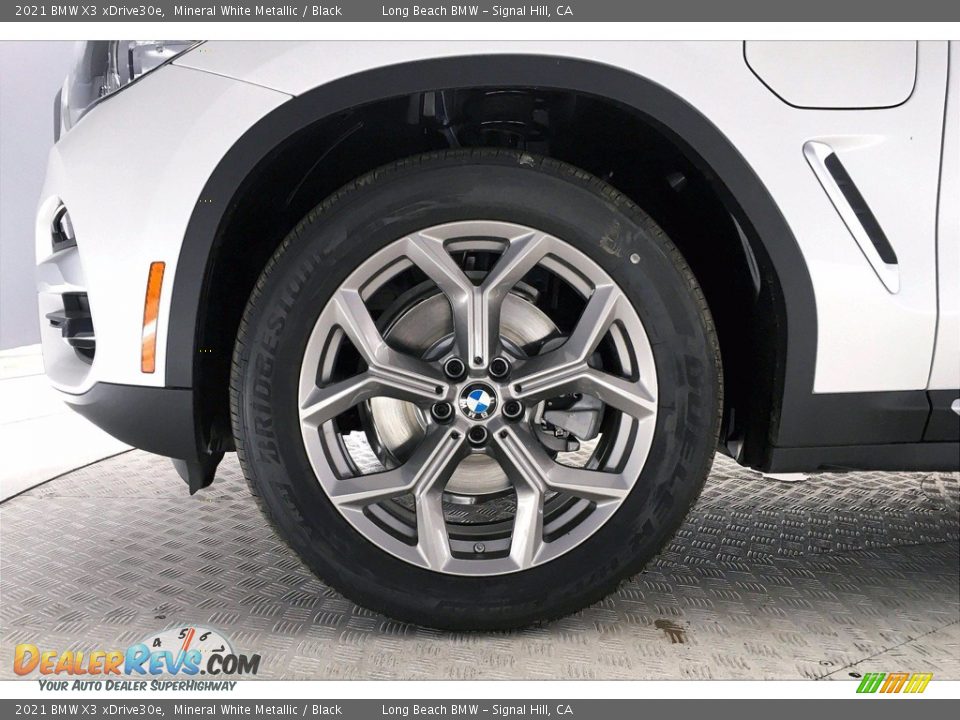 2021 BMW X3 xDrive30e Mineral White Metallic / Black Photo #12