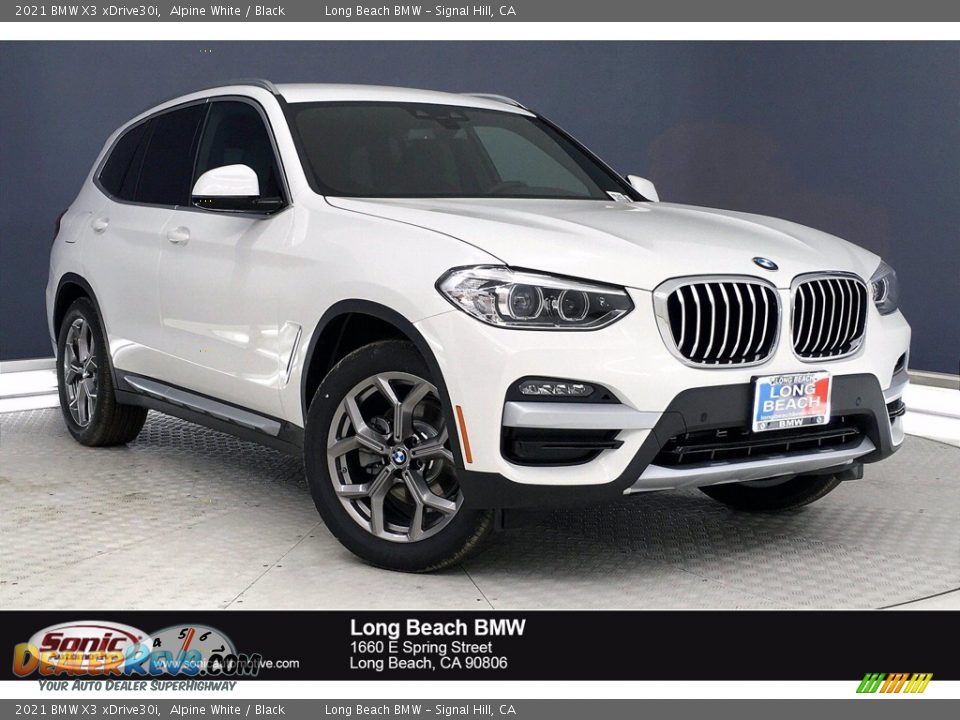 2021 BMW X3 xDrive30i Alpine White / Black Photo #1