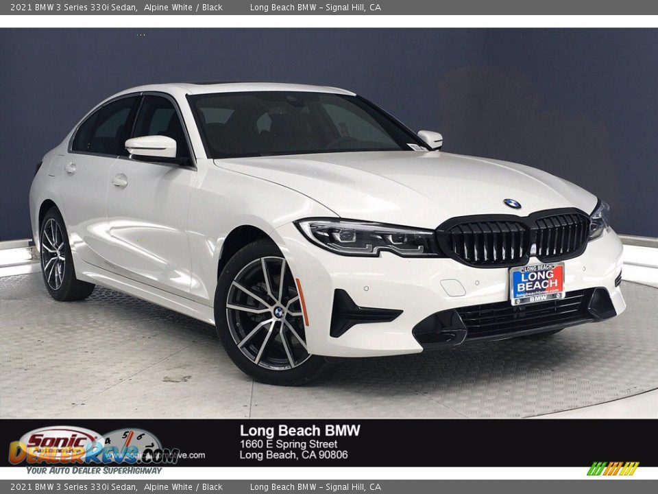 2021 BMW 3 Series 330i Sedan Alpine White / Black Photo #1