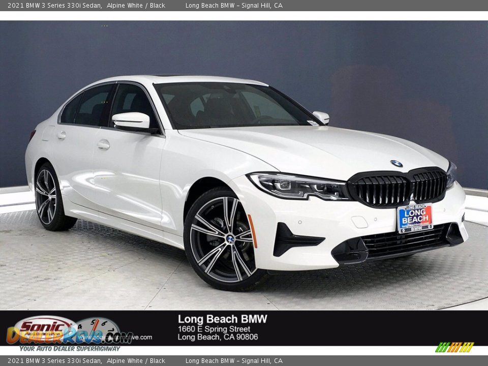 2021 BMW 3 Series 330i Sedan Alpine White / Black Photo #1