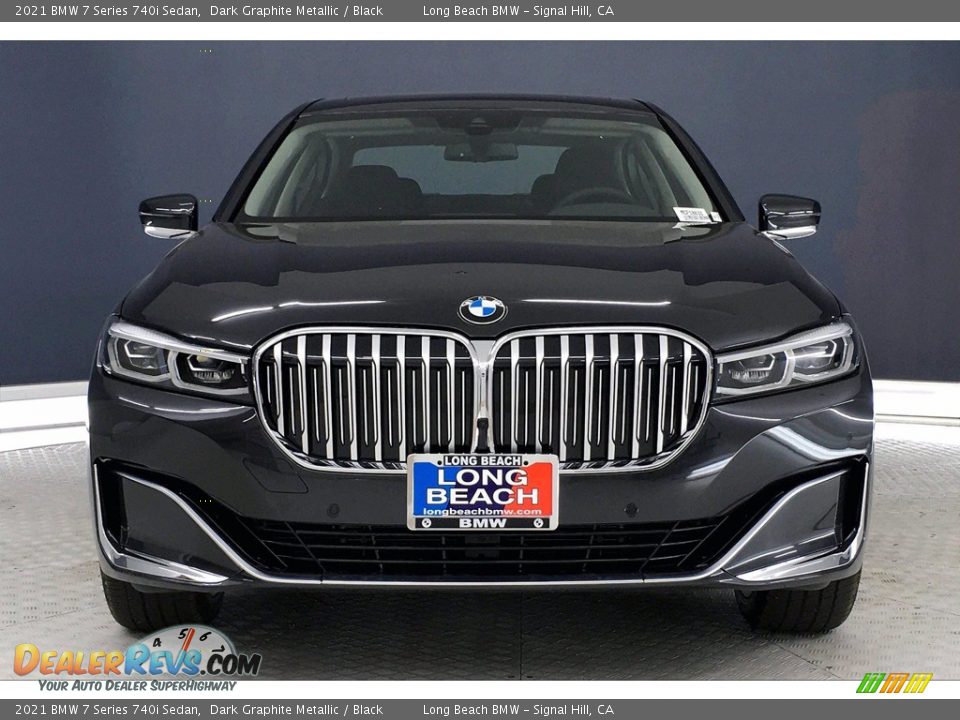 2021 BMW 7 Series 740i Sedan Dark Graphite Metallic / Black Photo #2