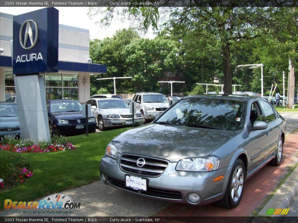 2003 Nissan Maxima SE Polished Titanium / Black Photo #1