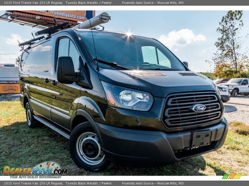 2015 Ford Transit Van 150 LR Regular Tuxedo Black Metallic / Pewter Photo #1