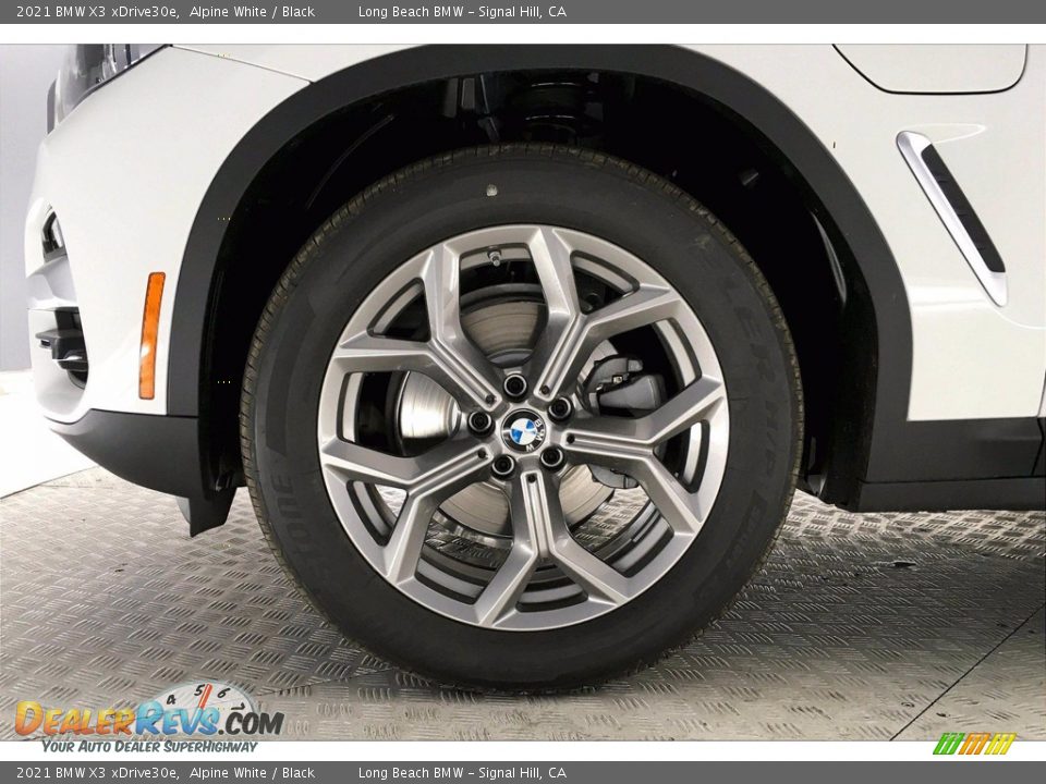 2021 BMW X3 xDrive30e Alpine White / Black Photo #12