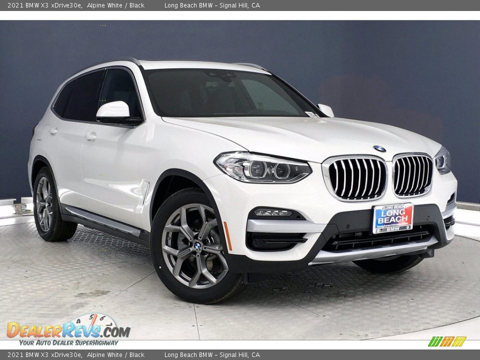 2021 BMW X3 xDrive30e Alpine White / Black Photo #19