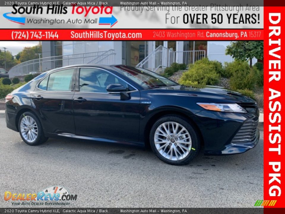 2020 Toyota Camry Hybrid XLE Galactic Aqua Mica / Black Photo #1