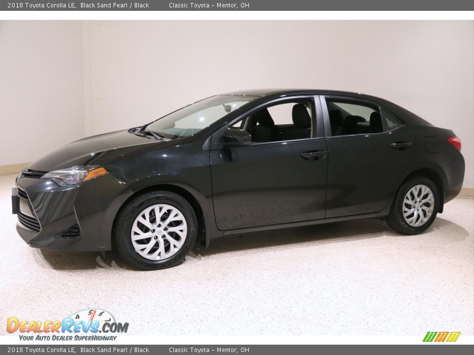 2018 Toyota Corolla LE Black Sand Pearl / Black Photo #3