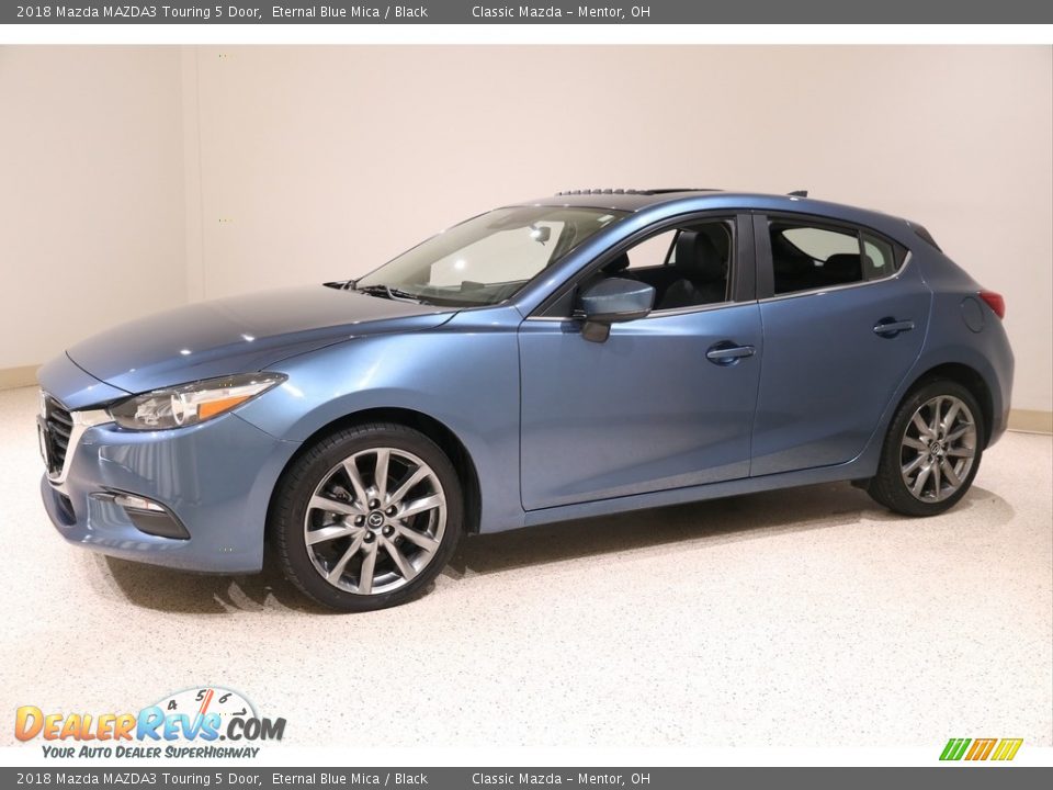2018 Mazda MAZDA3 Touring 5 Door Eternal Blue Mica / Black Photo #3