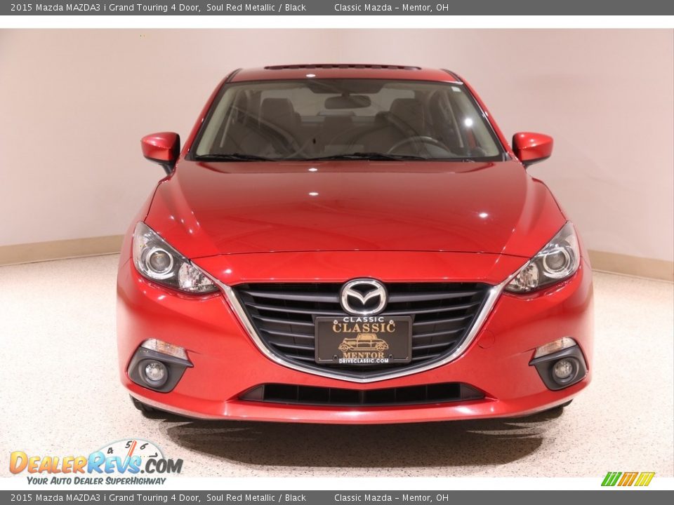 2015 Mazda MAZDA3 i Grand Touring 4 Door Soul Red Metallic / Black Photo #2