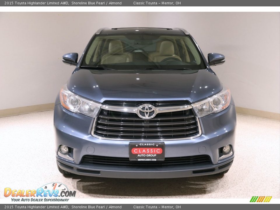 2015 Toyota Highlander Limited AWD Shoreline Blue Pearl / Almond Photo #2