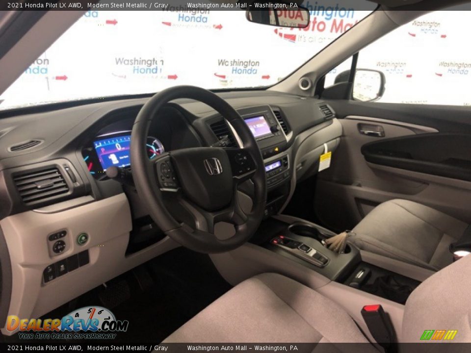 2021 Honda Pilot LX AWD Modern Steel Metallic / Gray Photo #6