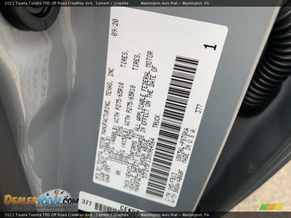 2021 Toyota Tundra TRD Off Road CrewMax 4x4 Cement / Graphite Photo #34
