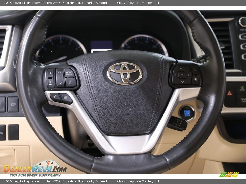 2015 Toyota Highlander Limited AWD Shoreline Blue Pearl / Almond Photo #7