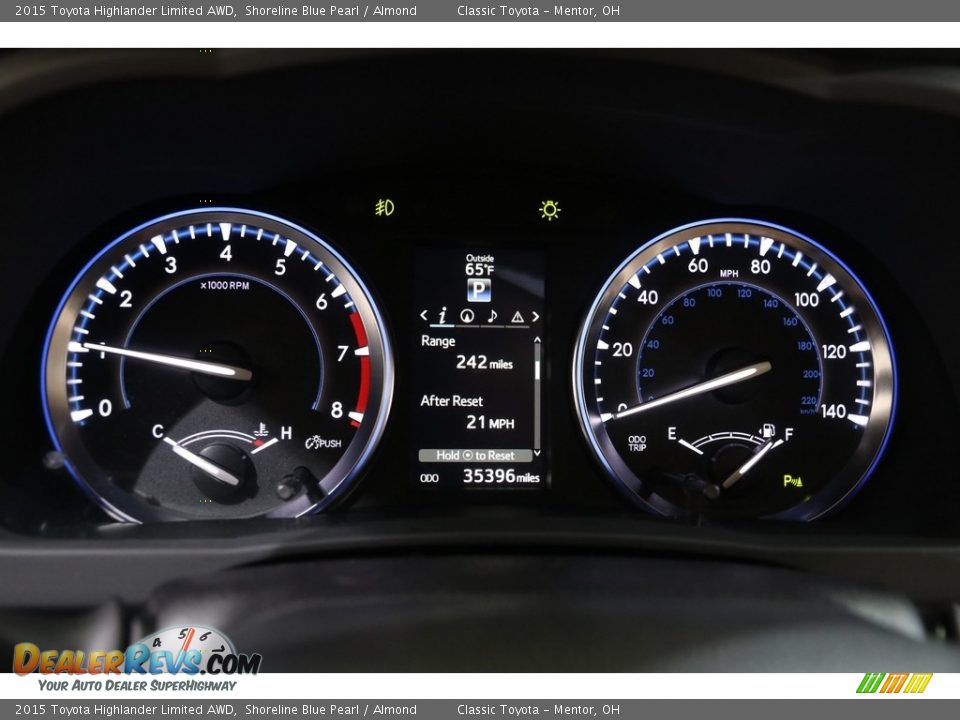 2015 Toyota Highlander Limited AWD Shoreline Blue Pearl / Almond Photo #8