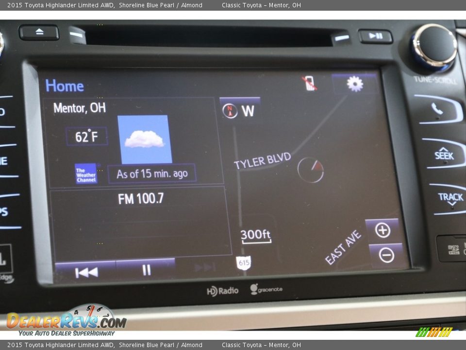 2015 Toyota Highlander Limited AWD Shoreline Blue Pearl / Almond Photo #10