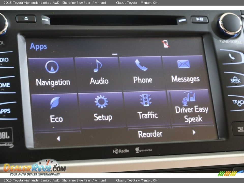 2015 Toyota Highlander Limited AWD Shoreline Blue Pearl / Almond Photo #12