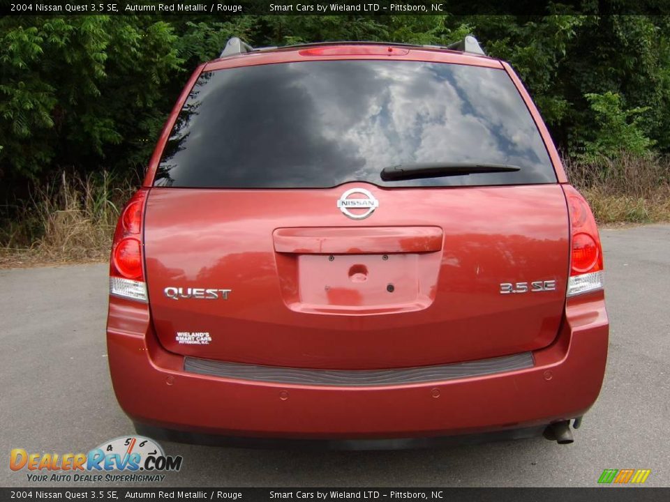 2004 Nissan Quest 3.5 SE Autumn Red Metallic / Rouge Photo #2