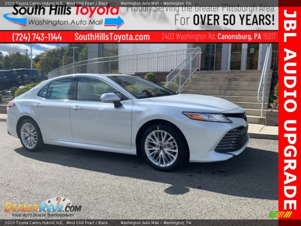 2020 Toyota Camry Hybrid XLE Wind Chill Pearl / Black Photo #1